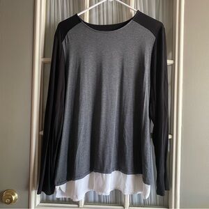 J. Jill Colorblocked Wearever Long Sleeve Top